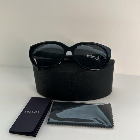💯- New Authentic PRADA  Acetate Sunglasses SPR 16X-F Black - Picture 4 of 17